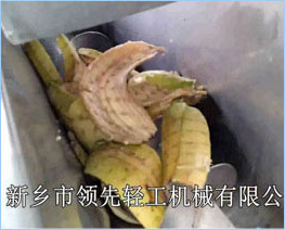 香蕉去皮打浆生产现场
